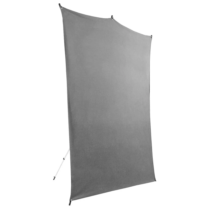 Savage Travel Backdrop Kit, Gray Floor Extended Backdrop, 1.52m x 2.13m, Aluminum Stand, Carry Bag with Shoulder Strap