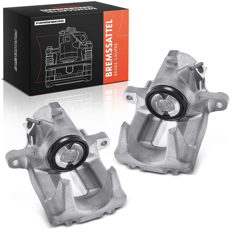 Frankberg 2x Brake Caliper Disc Brake Rear Left Right Aluminium Compatible with A4 8E2 B6 8EC B7 A4 Avant 8E5 B6 8ED B7 A4 Cabriolet 8H7 B6 8HE B7 Replace# 8E0615423G