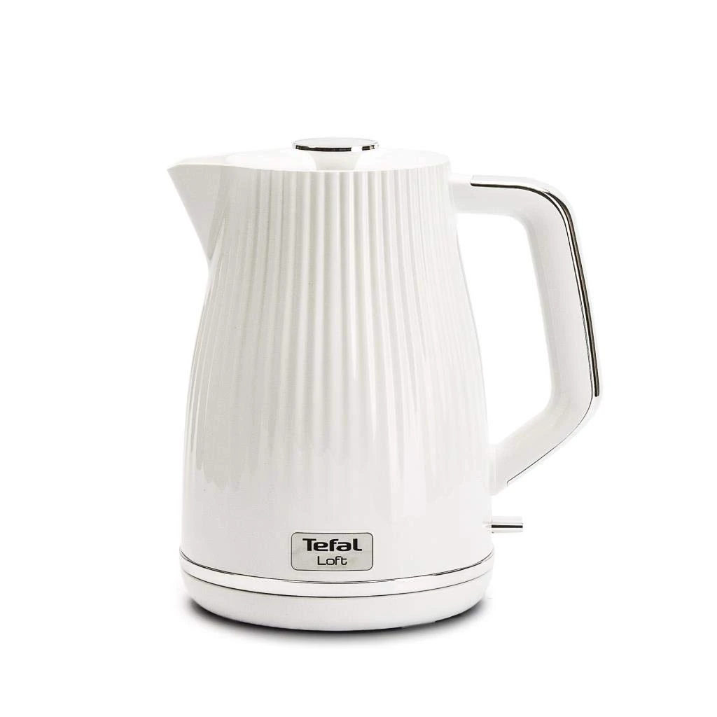 Tefal 1.7L 2400W Plastic Electric Kettle - Electric Kettle - Loft Kettle - White - Removable Limescale Filter - BPA Free - KO250830 - Auto-Off