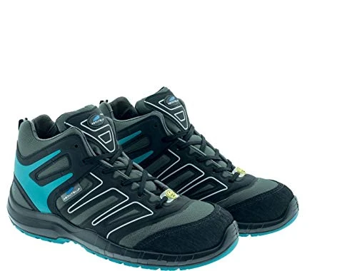 Aboutblu 5035202LA S3 ESD SRC, Indianapolis Octane Mid, Anti-Injury Protection, Unisex, Blue, Leather, Size 36