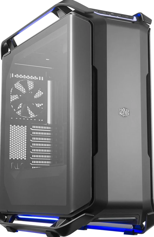 Cooler Master COSMOS C700P Black Edition - RGB Matte Steel Case with Dual Curved Glass Door, 2.0 Modular Frame and Enhanced Hardware Capacity - Full Tower