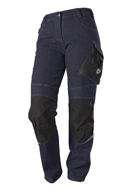 BP 1795-720-13 Work Jacket, Stand-Up Collar, Concealed Front Zip, 305,00 G/M², Reinforced Cotton, Royal Blue/Night Blue, Size 38/40L