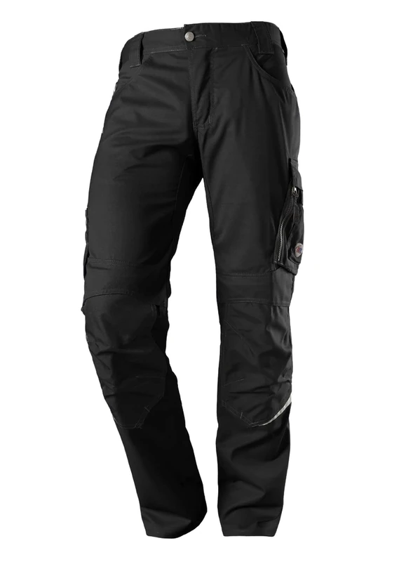 BP 1608-559-81 Bib & Brace, Stretch Braces With Clip Fastenings, 245,00 G/M², Fabric Blend, Red/Black, Size 39/40L