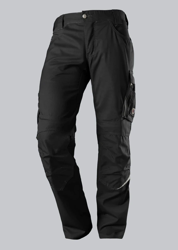 BP 1608-559-81 Bib & Brace, Stretch Braces With Clip Fastenings, 245,00 G/M², Fabric Blend, Red/Black, Size 37/38S