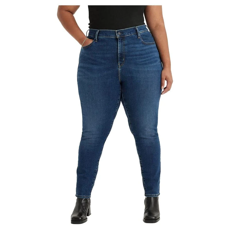 Levi's Women's Plus Size 721 High Rise Skinny Jeans, Blue Wave Dark Plus, 22 Short - Image 1