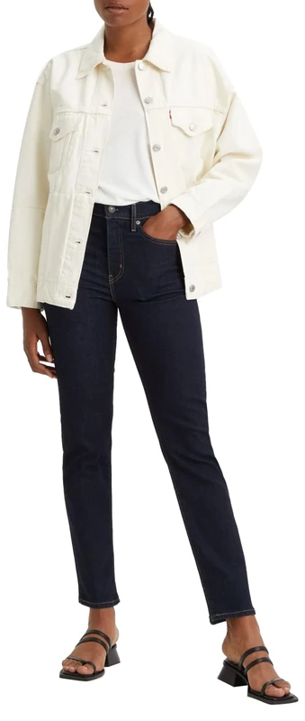 Levi's Women's 724 High Rise Straight Jeans, Blue Wave Rinse, 32W / 32L