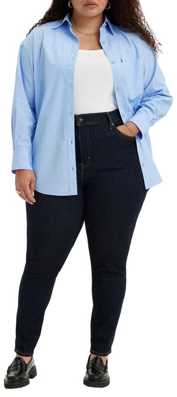 Levi's Women's Plus Size 721 High Rise Skinny Jeans, Blue Wave Rinse, 18 Long - Image 1
