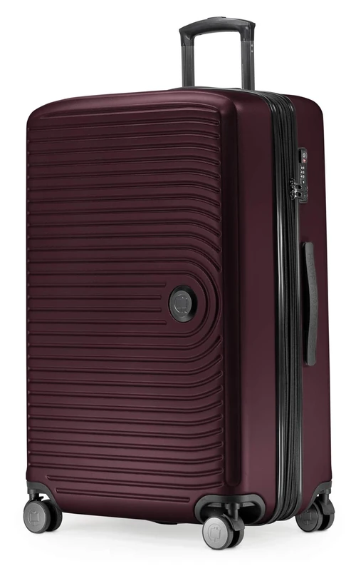 Hauptstadtkoffer Mitte - Large Hard-Shell Suitcase, TSA, 4 Wheels, Check-in Luggage with 8 cm Volume Expansion, 77cm, 130 liters, Burgundy