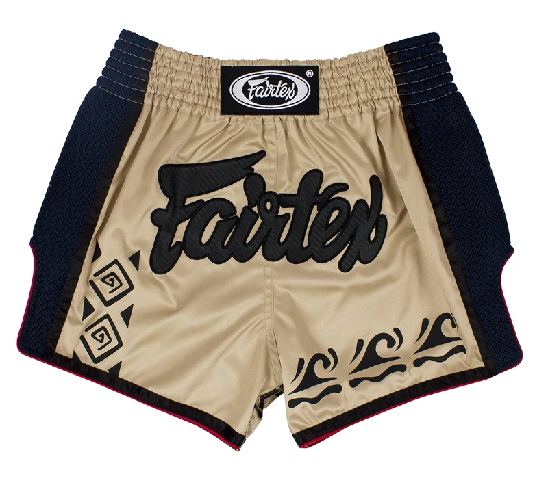 Fairtex Slim Cut Muay Thai Boxing Shorts - BS1713 (Khaki, Large)