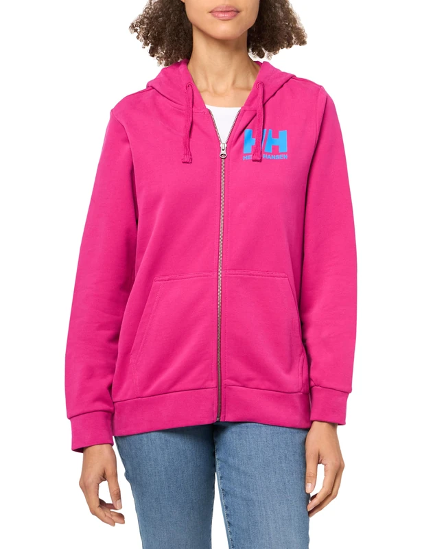 Helly Hansen Women's logo full zip hoodie., womens, Hoodie, 33994, Melon, S - Image 1