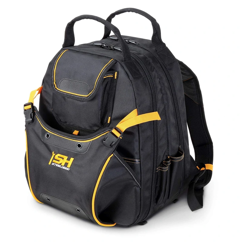 STEELHEAD 48-Pocket Heavy-Duty Tool Backpack, Padded Back Support, Reinforced Bottom, Rubber Feet, Perfect for Electricians, Plumbers, Contractors, HVAC Techs