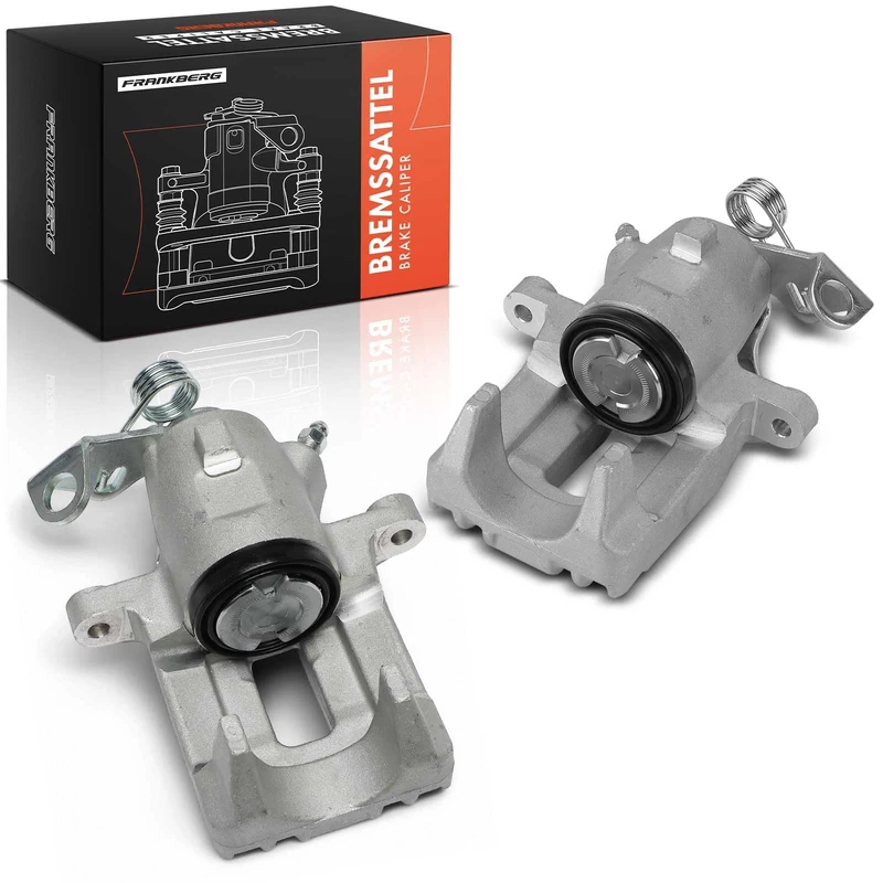 Frankberg 2x Brake Caliper Disc Brake Rear Left Right Aluminium Compatible with O.c.t.a.v.i.a I 1U2 O.c.t.a.v.i.a I Estate 1U5 B.o.r.a 1J2 1J6 Leon 1M1 Replace# 1J0615423A