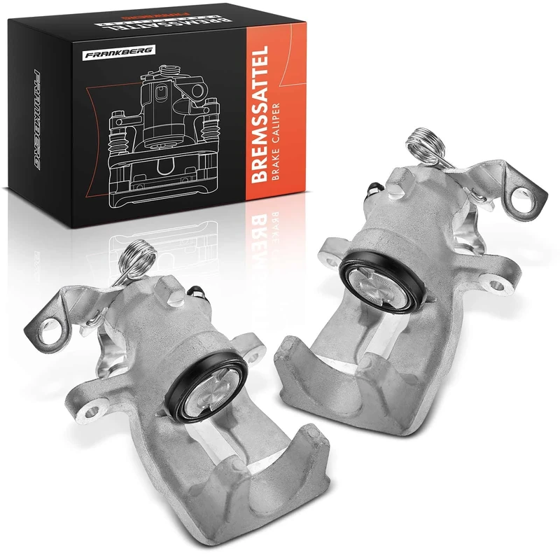 Frankberg 2x Brake Caliper Disc Brake Rear Left Right Aluminium Compatible with Astra G Astra H Combo Box/Estate/Tour Meriva Zafira A Replace# 93168712