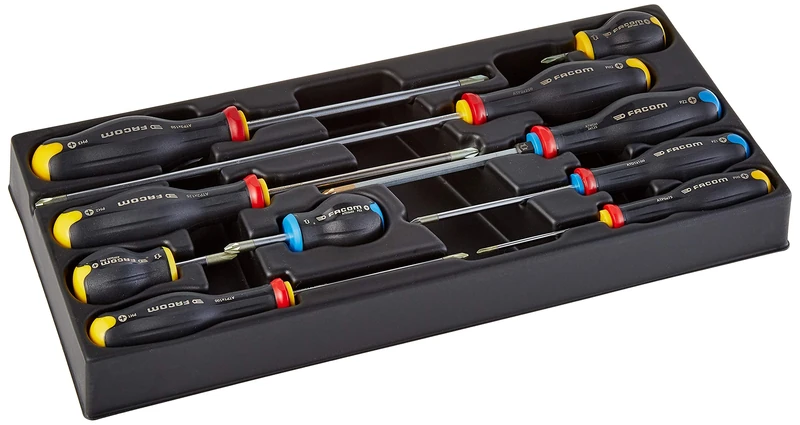 Facom MOD.AT5 Modules of 10 PROTWIST® Screwdrivers in Thermoformed Tray – 900 g