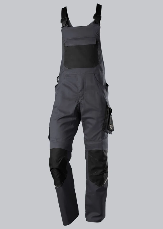 BP 1787-555-53 Work Jacket, Stand-Up Collar, Concealed Front Zip, 295,00 G/M², Fabric Blend, Dark Grey/Black, Size 50/52N