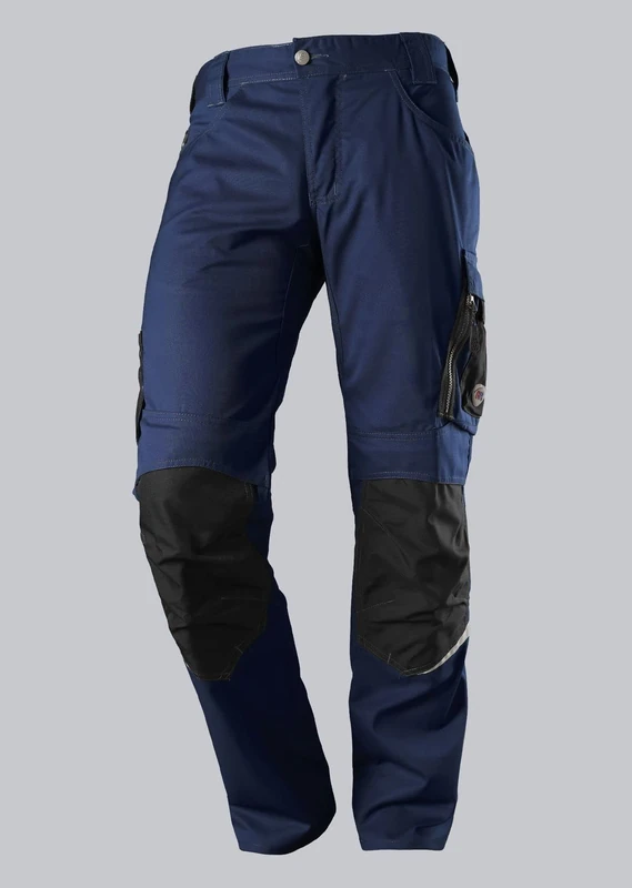 BP 1608-559-53 Bib & Brace, Stretch Braces With Clip Fastenings, 245,00 G/M², Fabric Blend, Dark Grey/Black, Size 37/38S