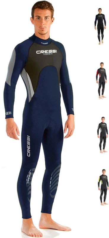Cressi Morea Man Wetsuit Full 3mm - 3mm Premium Neoprene - Full Length Wetsuit