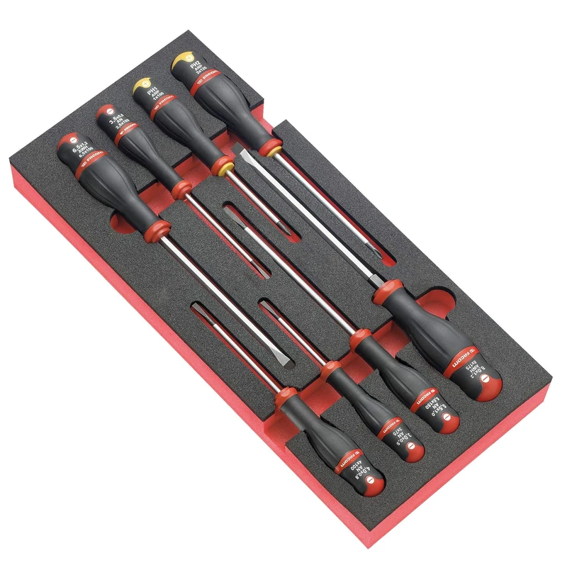 Facom MODM.AT1 Modules of 8 PROTWIST® Screwdrivers in Foam Tray – 900 g