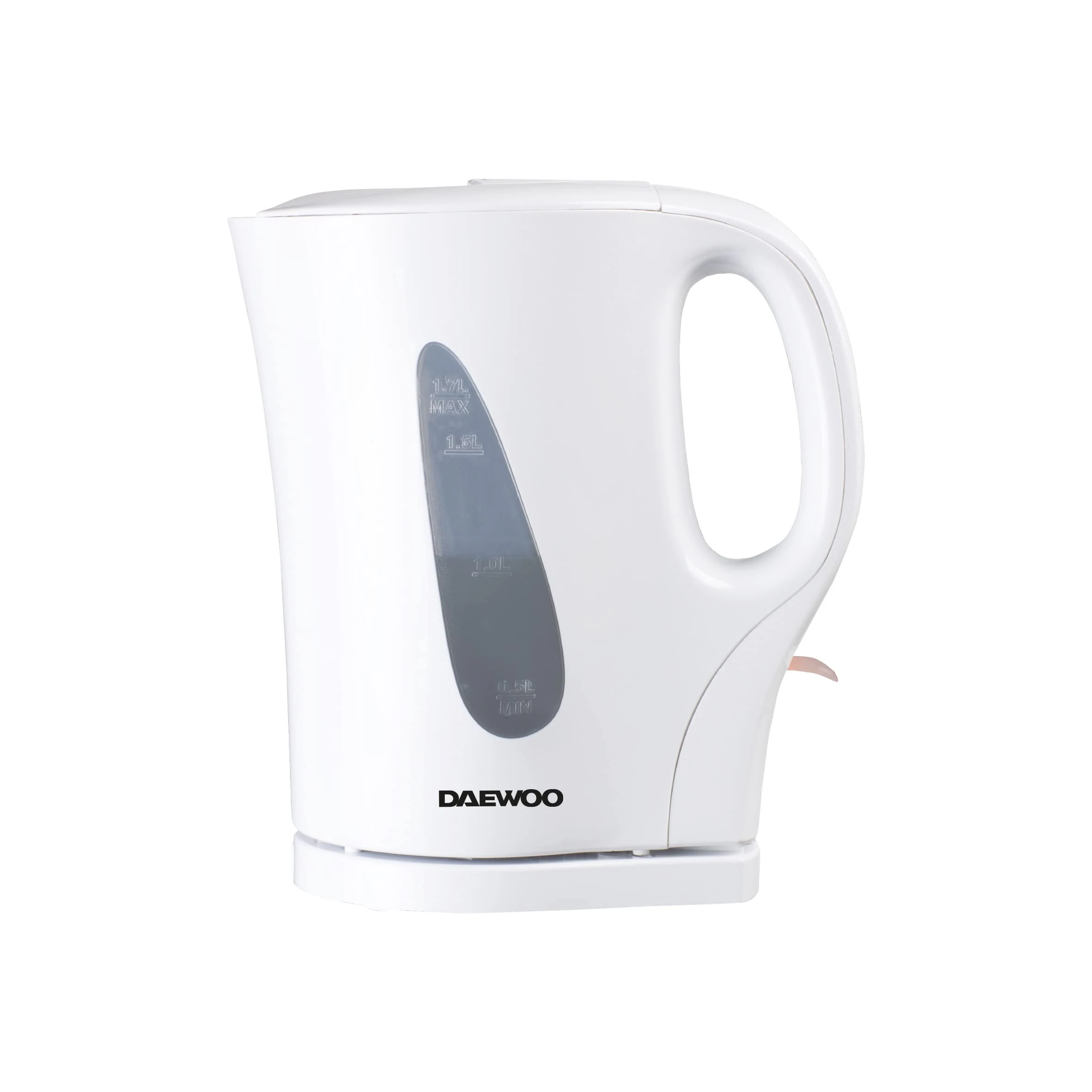 Daewoo Essentials 1.7L Fast Boil Electric Kettle – White Plastic Cordless Jug with Auto Shut-Off & Boil-Dry Protection, Compact, Easy to Use & Clean