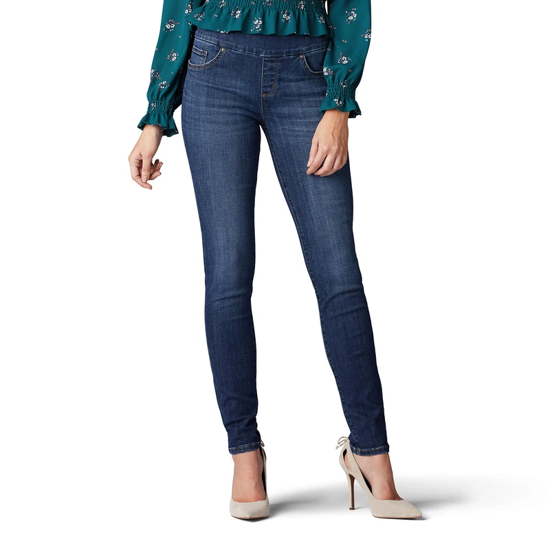 Lee Women's Sculpting Slim Fit Skinny Leg Pull on Jean, Landslide, 22 Long