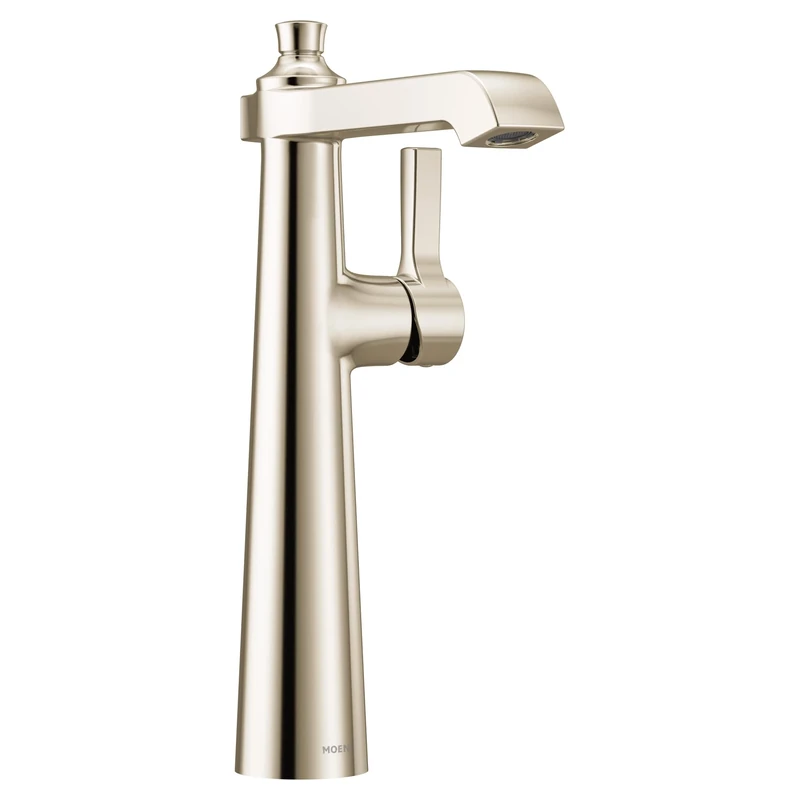 Moen S6982NL One-Handle Single Hole Vessel Sink Bathroom Faucet, Polished Nickel