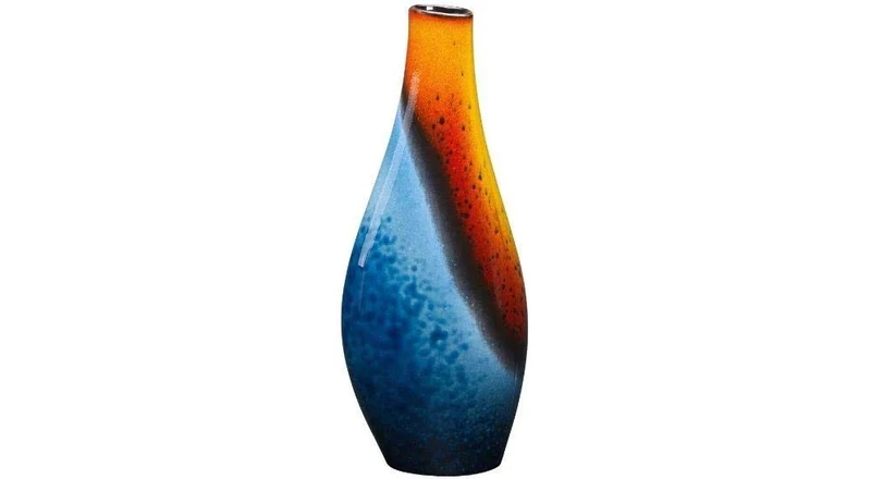 Poole Pottery Flare Asymmetrical Twist Vase - Contrasting & Contemporary - Hand Crafted English Earthenware Clay - Striking Statement Pieces - Office, Living Room, Dining Room Decoration - Gift Boxed