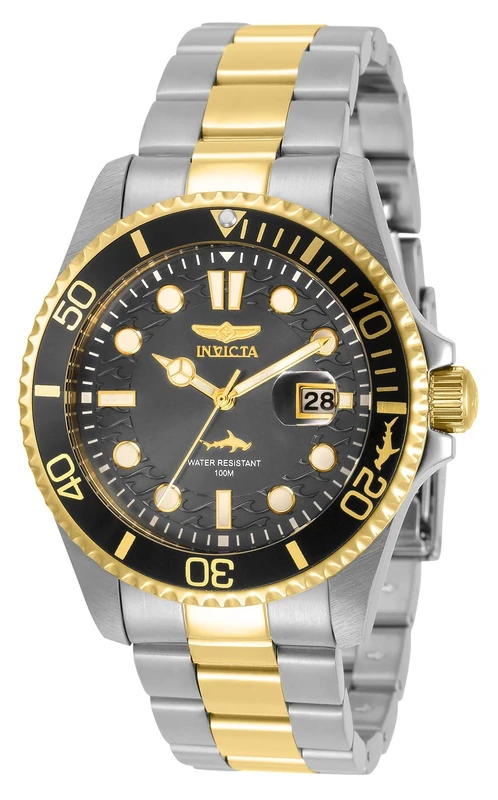 Invicta Pro Diver 30809 Men's Watch - Waterproof - Analogue - Quartz Movement - Stainless Steel with Grey dial - 43mm