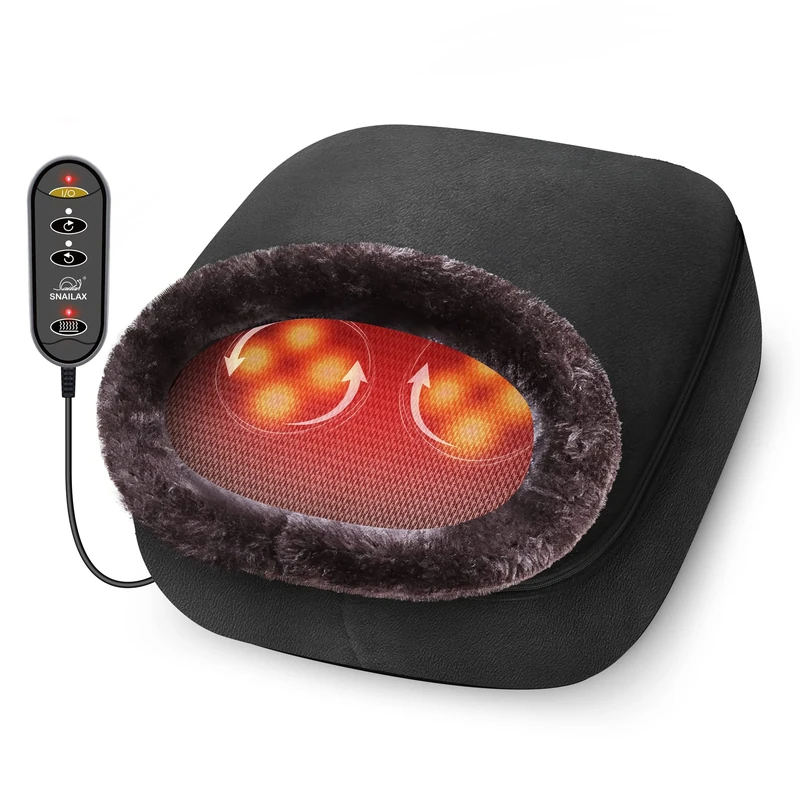 Snailax 2-in-1 Shiatsu Foot and Back Massager with Heat - Kneading Foot Warmer, Electric Feet Massage, Massagers for Back,Leg,Gifts for Women,Men