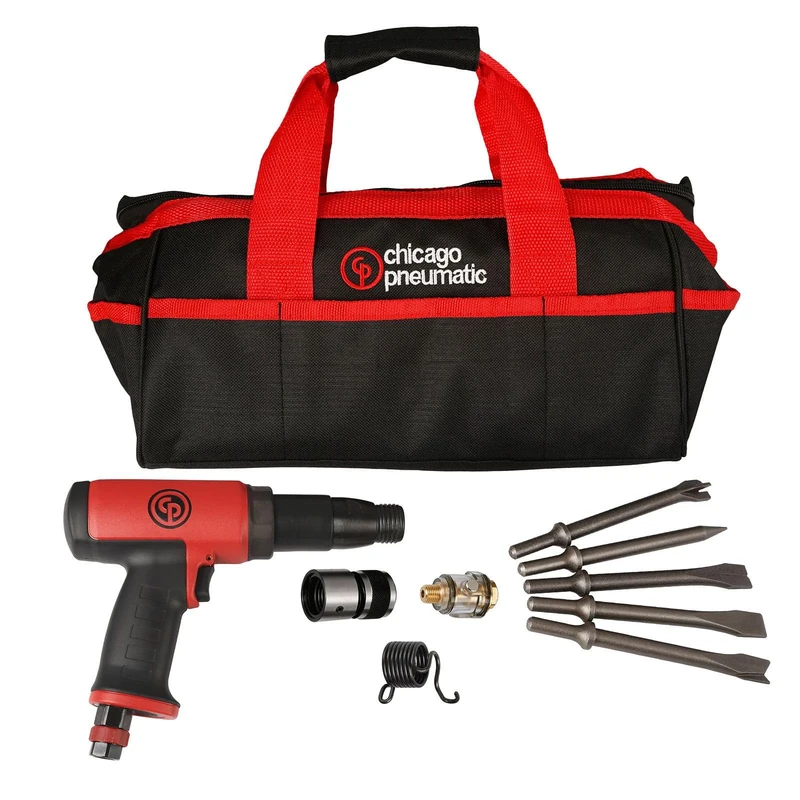CP7165K - Kit - 0.401 Inch (10.2 mm) Air Short Hammer, Round Shank, Low Vibration, Stroke 3.5 in / 89 mm, Bore Diameter 0.75 in / 19 mm - 2500 Blow Per Minute