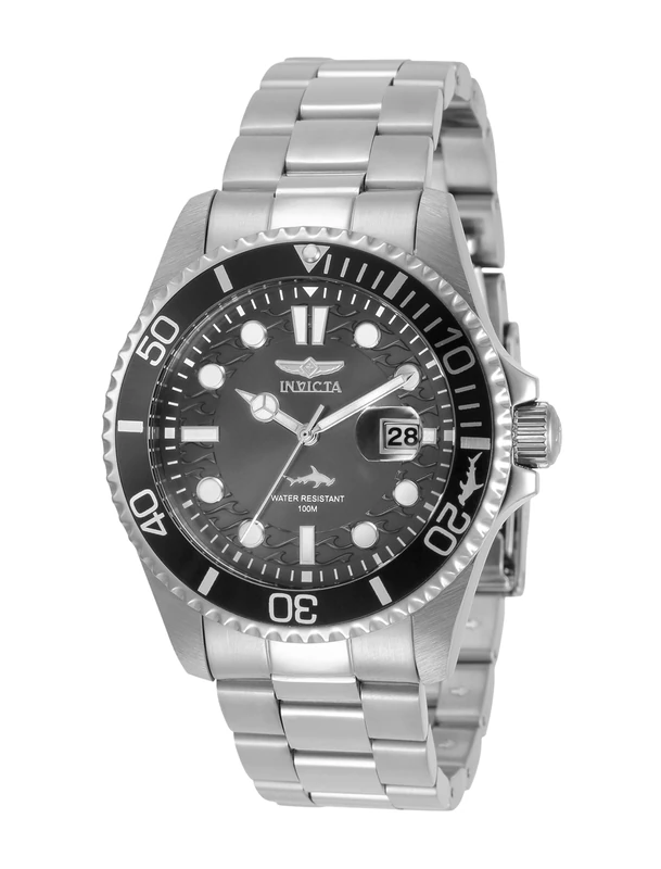 Invicta Pro Diver 30806 Men's Watch - Waterproof - Analogue - Quartz Movement - Stainless Steel with Black dial - 43mm