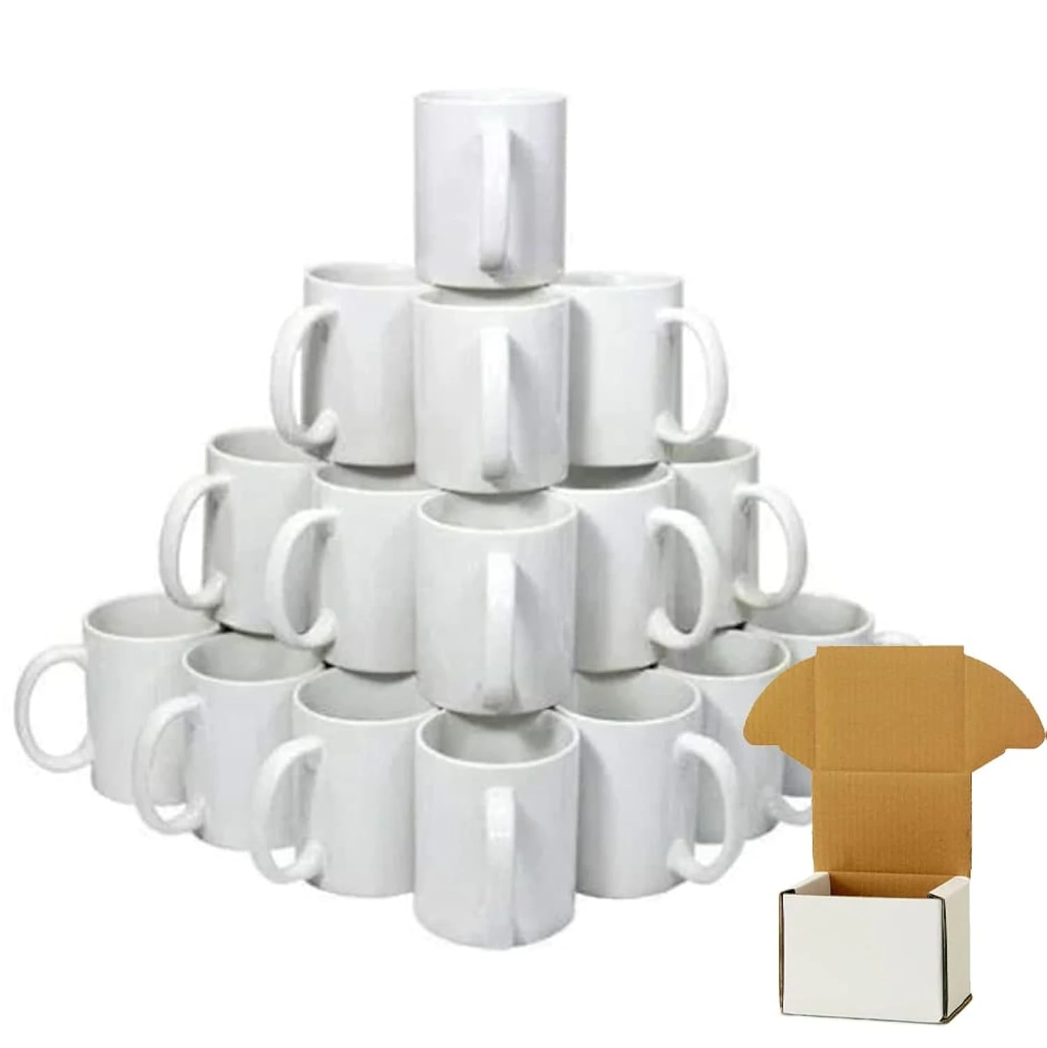 Ayn Al Madina White Sublimation Mugs 11 oz - Sublimation Cups Coated Cup Heat Press Printing Mugs with Free Smash Proof Box (12)