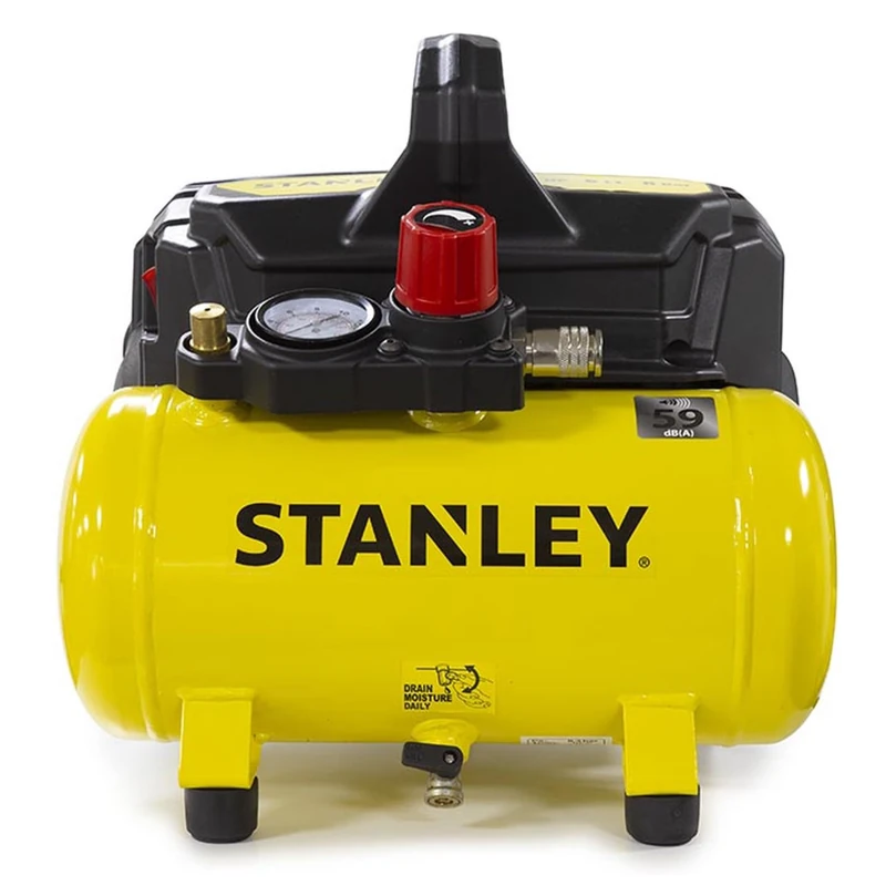 Stanley 100/8/6 Silent Air Compressor DST 100/8/6SI, 750 W, 230 V, Giallo
