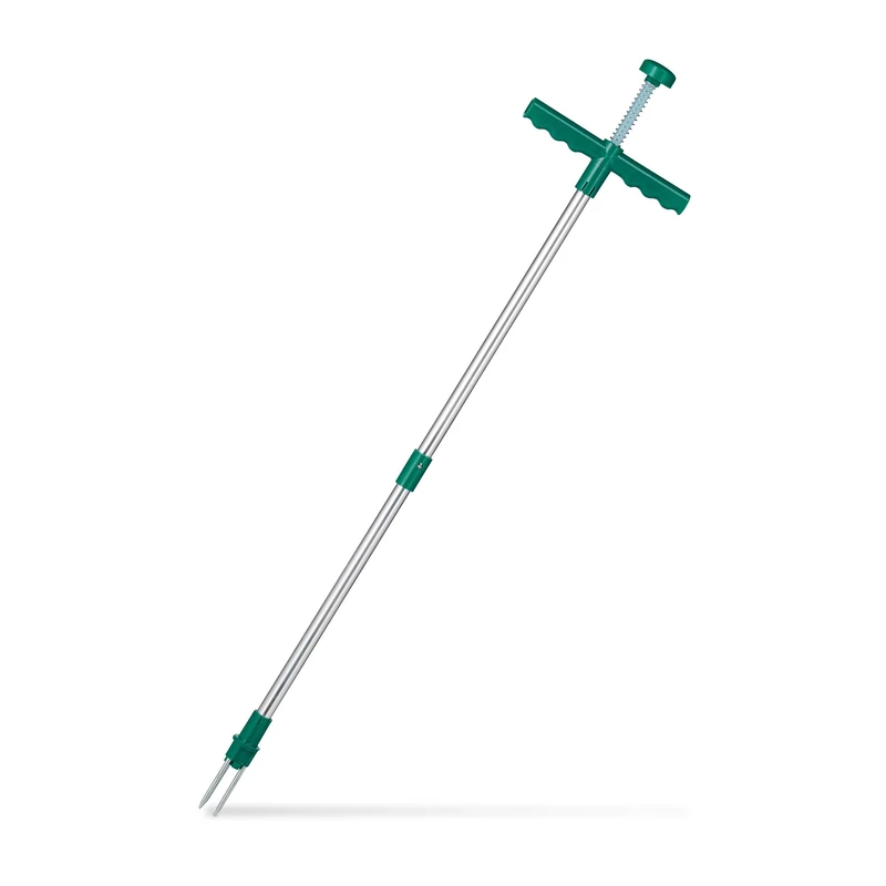 Relaxdays Weed Grubber, Daisy Grubber With Steel Claws & Ejector, Weed Pulling Without Bending; 100cm, Green