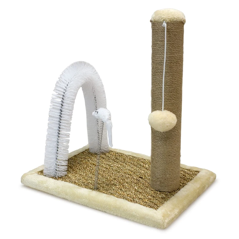 Arquivet Bogart Cat Scratcher with Post – 40 x 29 x 42 cm – Scratching Post for Cats – Vertical Scratcher for Cats – Accessories, Nail Sharpener – Toys for Cats