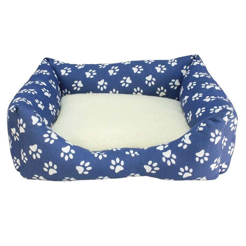Arquivet 29135 Bed, Footprints, Blue, 50 x 45 x 17 cm