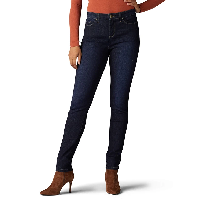 Lee Women's Sculpting Slim Fit Skinny Leg Jean, Slumber, 16 Short