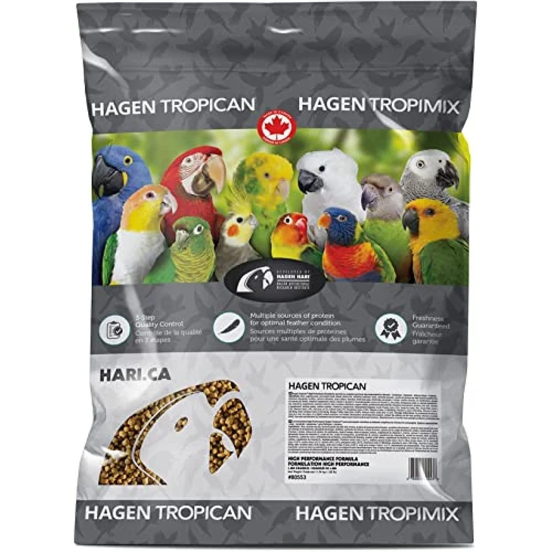 Hari Tropican Parrot High Performance Granules 4mm, 11.34kg, Premium High‑Energy Nutrition for Active Parrots