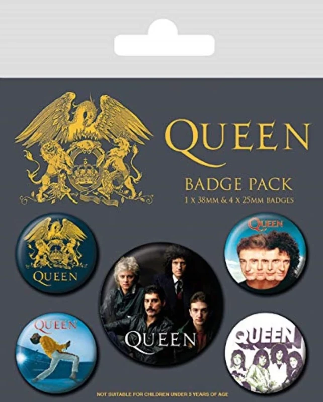 Queen BP80671 Badges, Multi-Colour, 10 x 12.5cm - Image 1