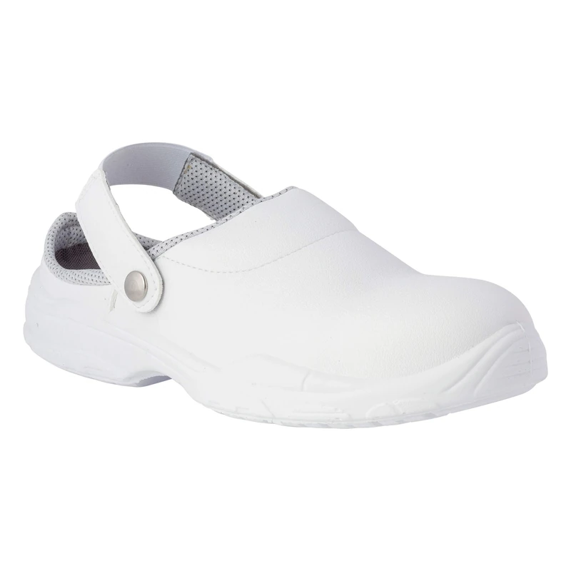 REPOSA Unisex Medical Wooden Shoes, White, 7 UK