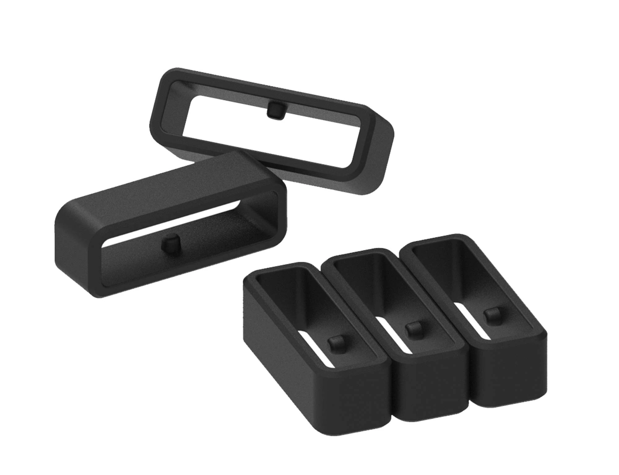 Chofit Replacement Secure Rings Compatible with Garmin Forerunner 970 945 230 235 620 630 570/Approach S62 S60 S70 47mm/Fenix 5/6/7/8 47mm/epix 2 Black Silicone Smart Watch Straps