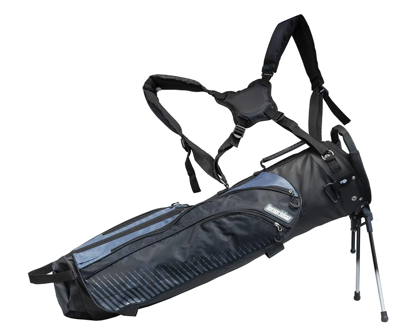 Longridge 7" Tri Lite Sunday Golf Carry Bag - Black/Silver