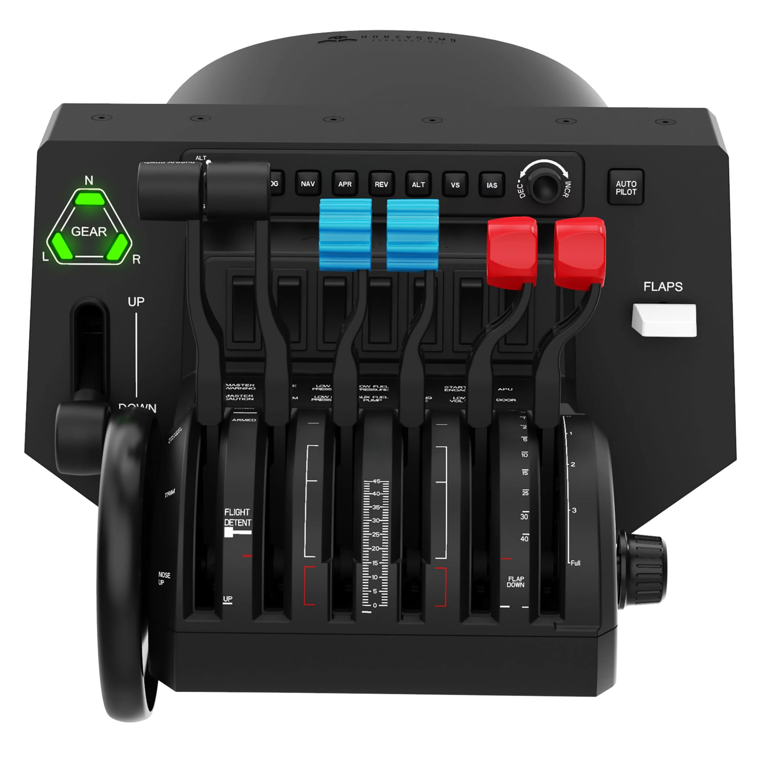 Honeycomb Aeronautical Bravo Throttle Quadrant with Auto Pilot & Annunciator Panel in aviation quality for flight simulator | Universal control system for simmer and pilots | PC [video game]