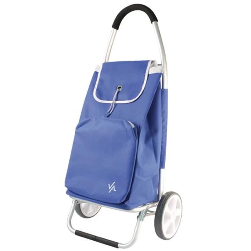 Amig - Thermal Shopping Trolley 2 Wheels | 50L Capacity | 15kg Max Load | Lightweight Aluminium | Insulated Bag | Eco-Friendly | Colour Blue