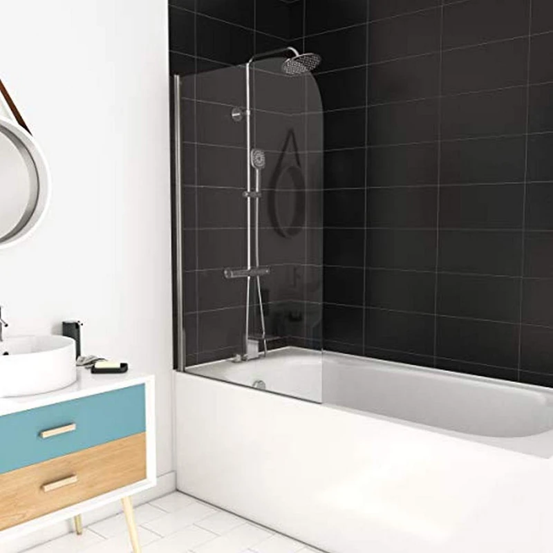 AURLANE FAC272 Swivel Bath Screen, Chrome
