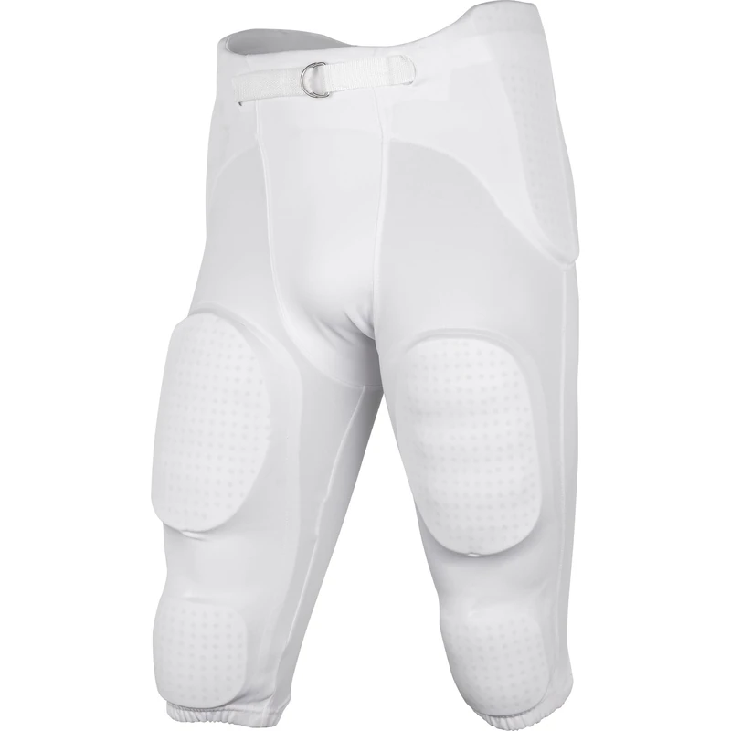 Champro Men's Standard Safety Practice Football Pants with Pads, White, Medium