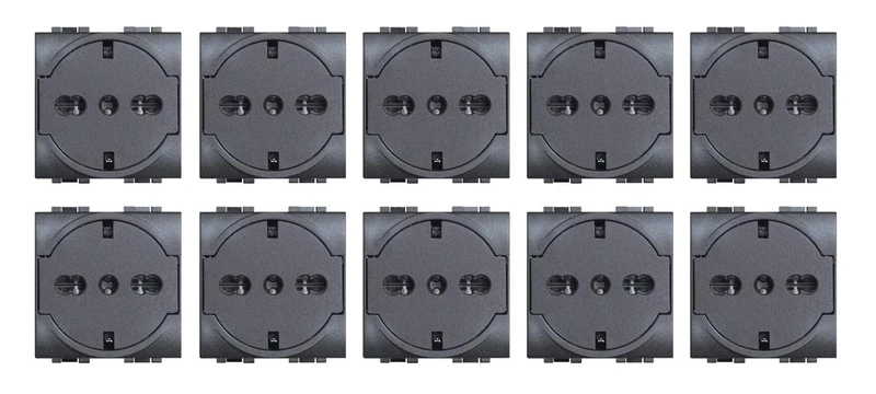 Bticino ASTL4140A16 Kit10pz LL - pr st German 2P+T 10/16A P30 ner