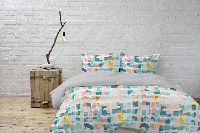 Italian Bed Linen “ Watercolor” Duvet Cover Set, WT06, Double