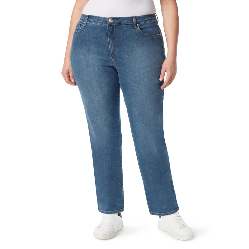 Gloria Vanderbilt Women's Amanda Classic High Rise Tapered Jean Plus Size, Hartford-Whiskers, 16