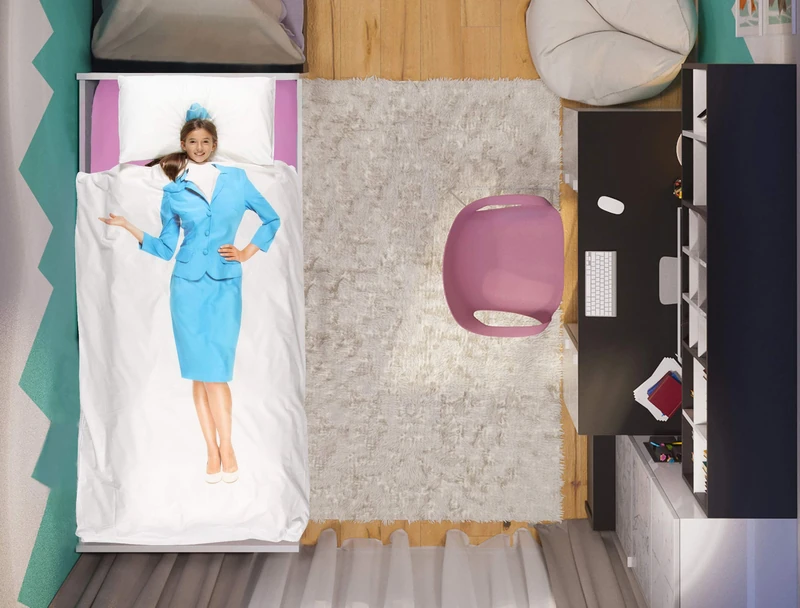 Italian Bed Linen “Kids” Duvet Cover Set, HOSTESS 16, Single, Cotton