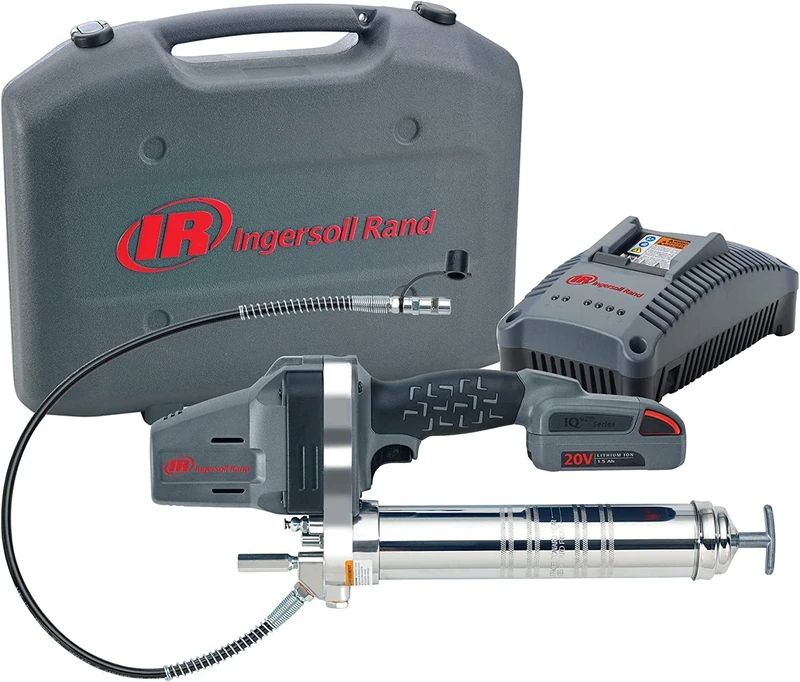 Ingersoll Rand LUB5130-K12-EU Cordless Grease Gun, IQ 20V, 3.7 kg, Complete with 2.5 Ah BL2012 Li-Ion Battery and Charger Kit in 1 Carrying Case
